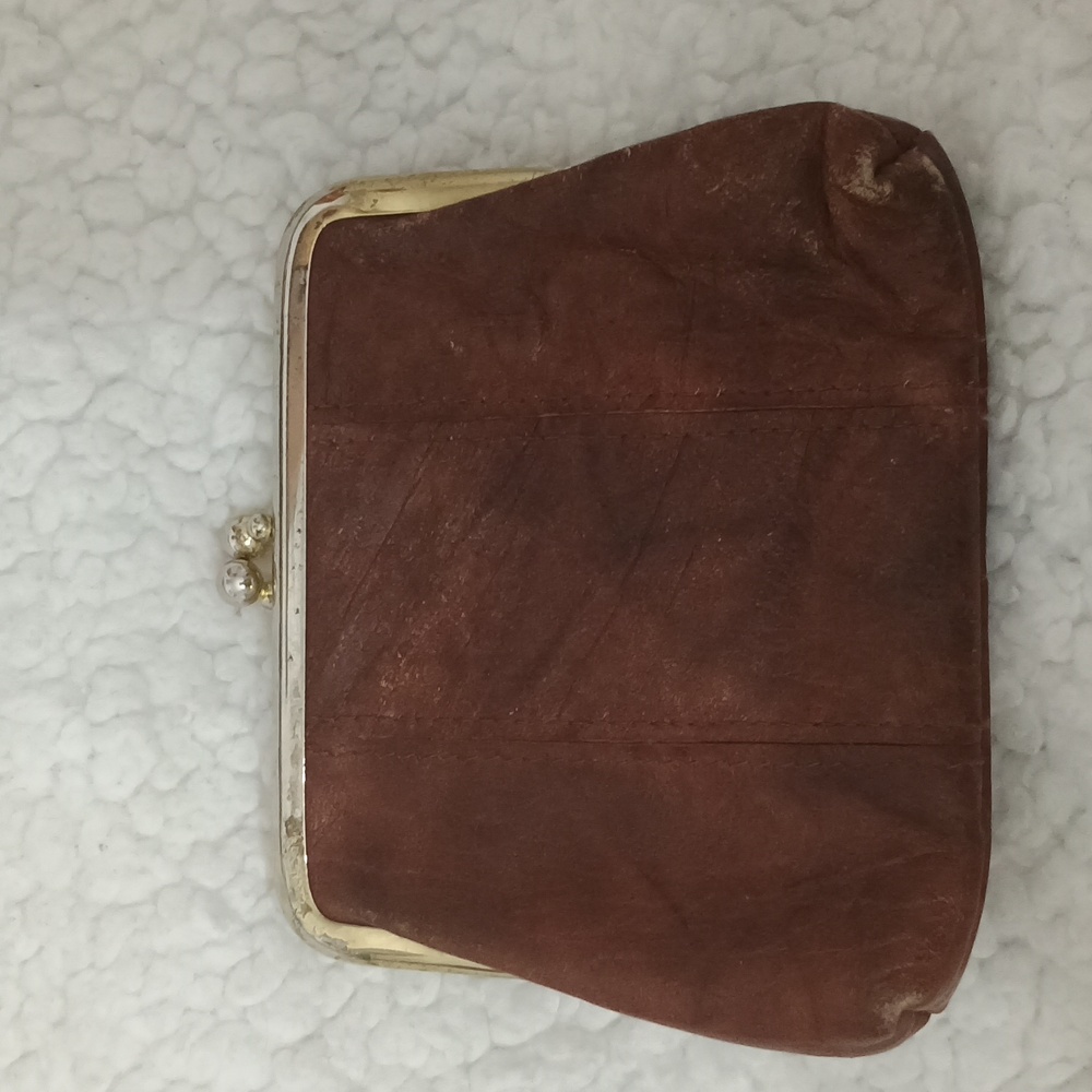 Buxton Brown Real Leather Coin Purse - Picture 2 of 6